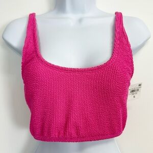 Bar iii Bikini Top Womens Size Small Pink Textured Bettr to Gather NWT